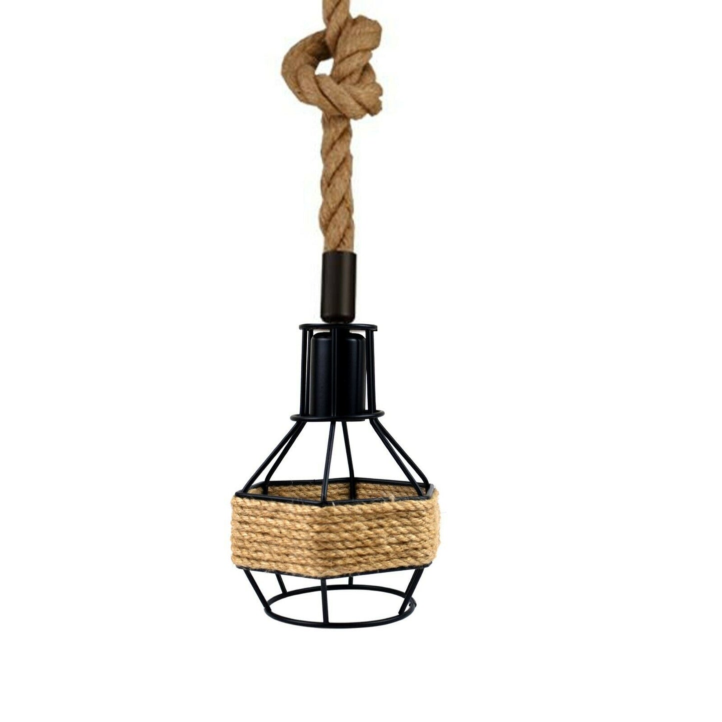 Hemp Rope Hanging Pendant Light with FREE BULB ~1063 
