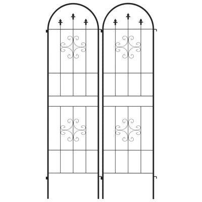 Outsunny Metal Trellis Set of 2, Garden Trellis for Climbing Plants Support Frames, Arrow Design 