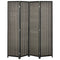 HOMCOM Bamboo Bliss: 4-Panel 6ft Tall Folding Bamboo Room Divider, Indoor Privacy Screen for Bedroom, Office, Brown Finish