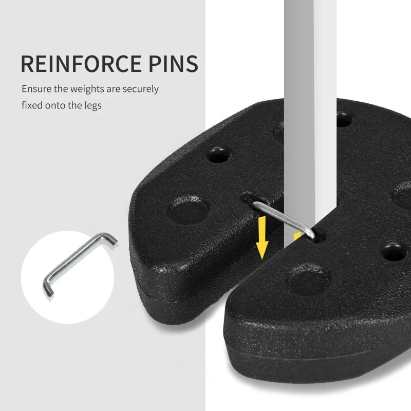 Tent Weights Set of 4, Total 26 LBS Weights for Canopy Gazebo Legs with Reinforced Pins and Carry Belt