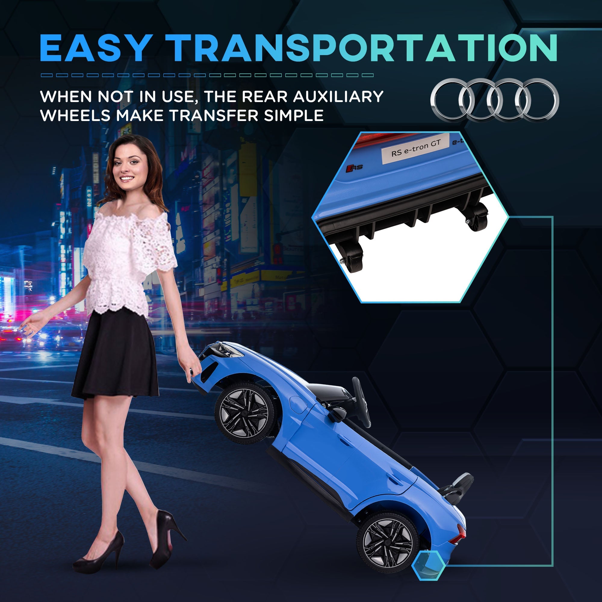 Aosom Electric Ride on Car with Remote Control, 12V 3.1 MPH Kids Ride-on Toy for 37-60 Months Boys and Girls with Suspension System 
