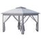 Outsunny Pop Up Gazebo 11x11 with Double Roof, Zippered Mesh Sidewalls, Adjustable Height & Carry Bag - Perfect for Outdoor Events
