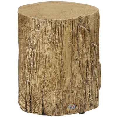 HOMCOM Natural Tree Stump Table: Decorative Round Wood Grain End Table for Indoor and Outdoor, Natural Finish 