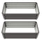 Outsunny Set of 2 Dark Grey Galvanized Raised Garden Beds Outdoor Planter Box for Flowers Herbs Vegetables