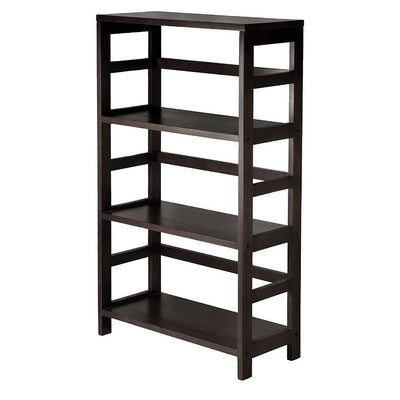 3-Shelf Wooden Shelving Unit Bookcase in Espresso Finish - Free Shipping 