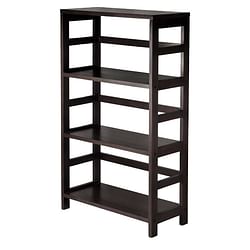 3-Shelf Wooden Shelving Unit Bookcase in Espresso Finish - Free Shipping