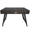 Outsunny Rattan Foldable End Table Outdoor Metal Frame Patio Wicker Coffee Table for Poolside Lawn Garden Mixed Grey