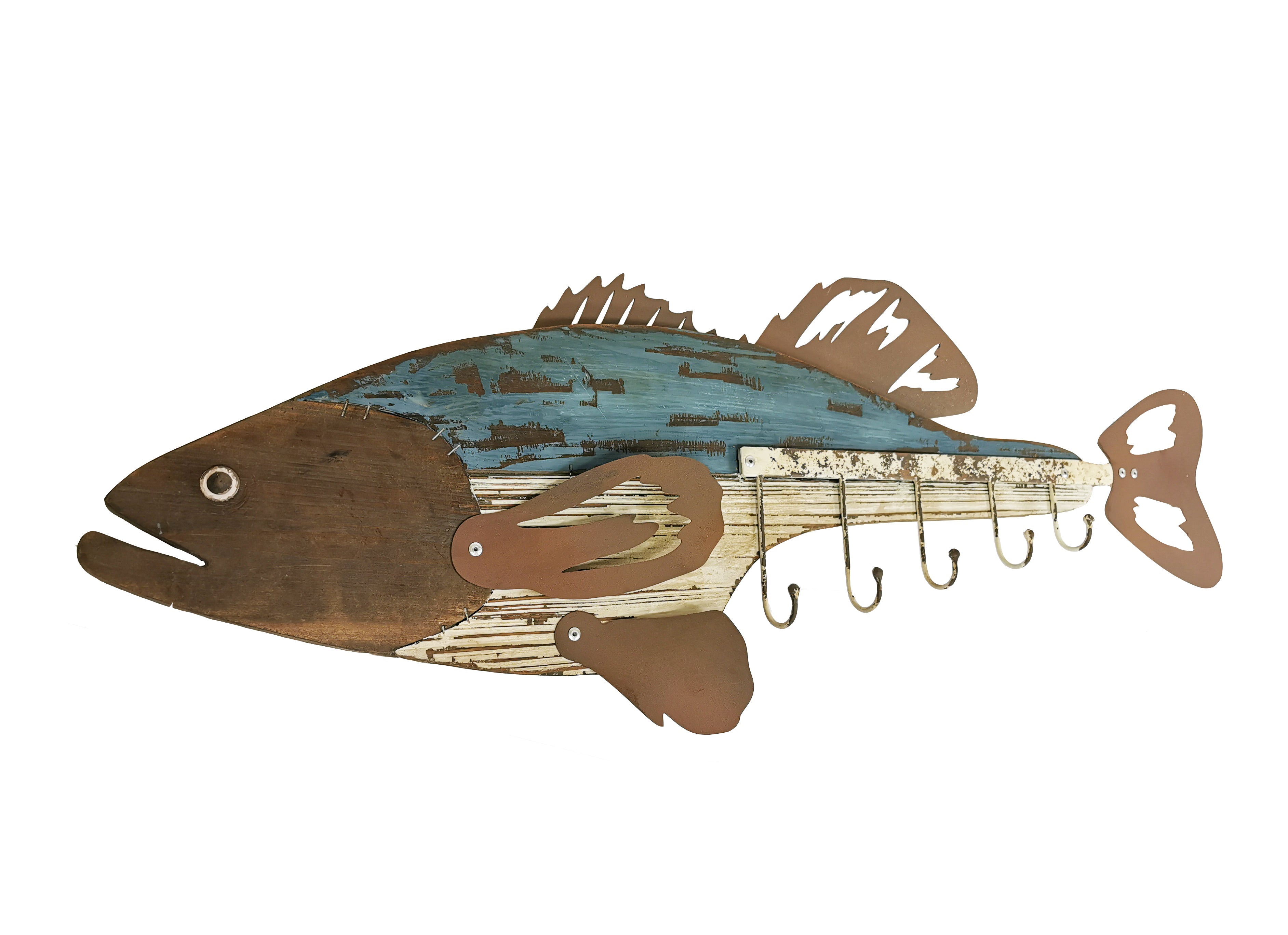 Solid Wood Bass Shaped Rack Hanger