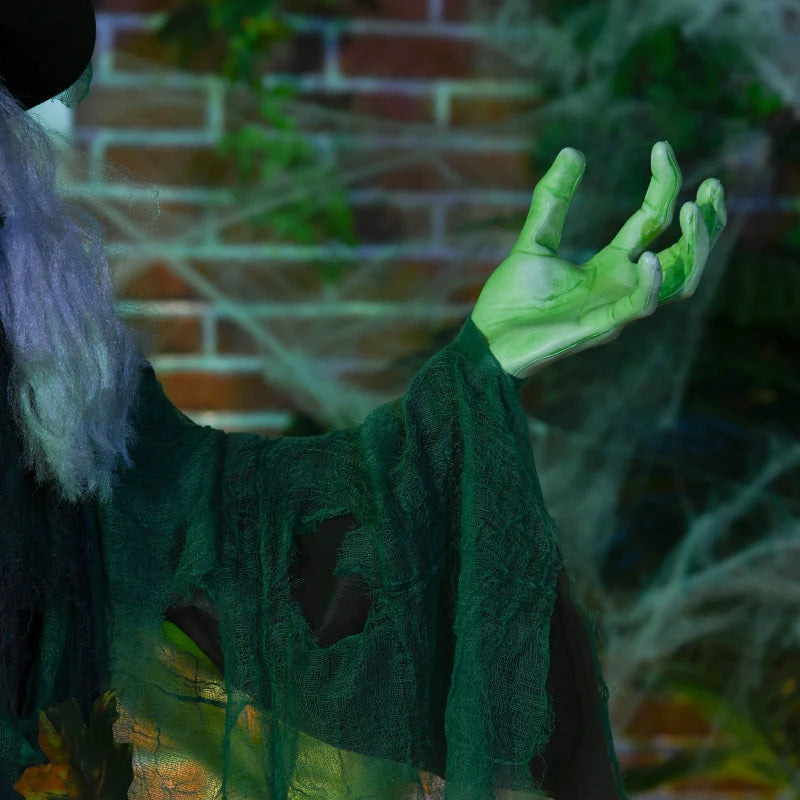 HOMCOM 62” Life-Size Outdoor Halloween Crawling Zombie – Animated Prop with Sound, Motion Activation & Light-Up Eyes 