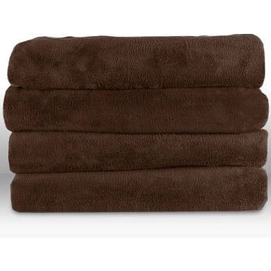 Walnut Brown Cuddle Microplush Heated Electric Warming Throw Blanket - Free Shipping