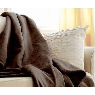 Walnut Brown Cuddle Microplush Heated Electric Warming Throw Blanket - Free Shipping 