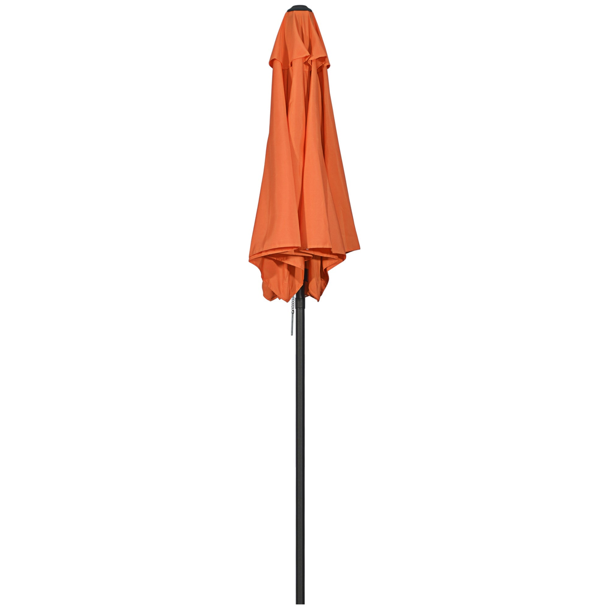 Outsunny 6.6FT Patio Umbrella, Outdoor Parasol with 6 Solid Ribs, Orange 