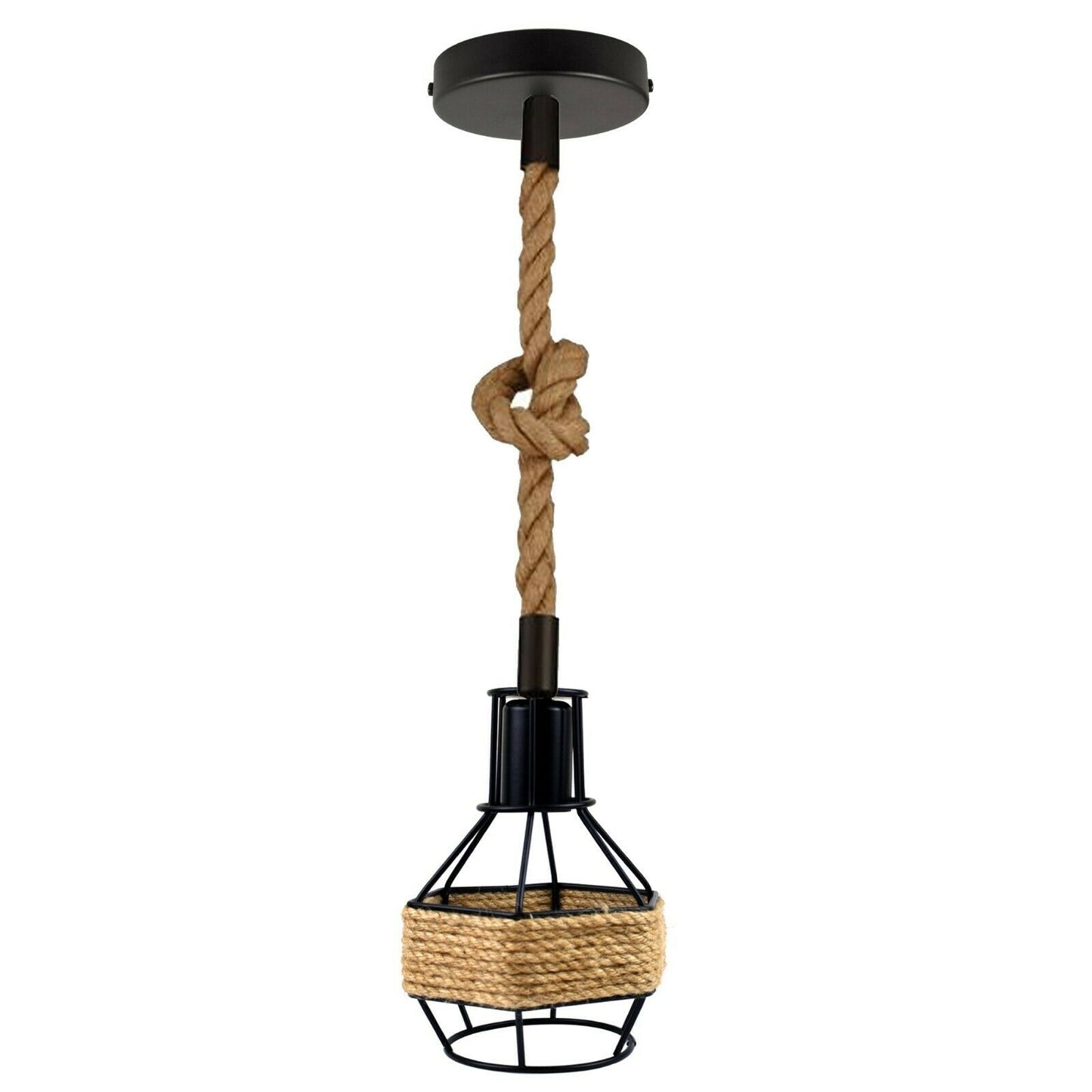 Hemp Rope Hanging Pendant Light with FREE BULB ~1063