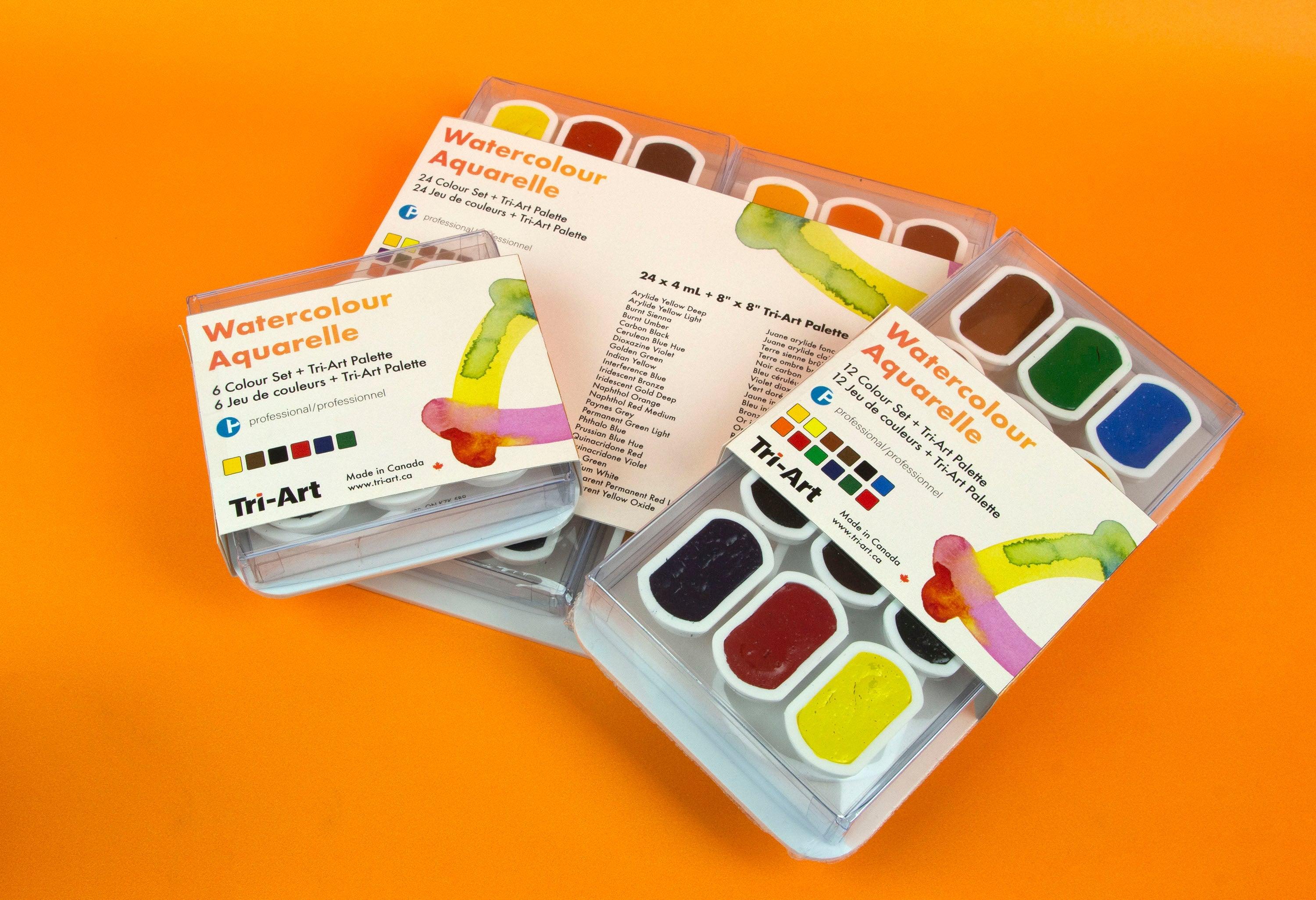 Tri-Art - Finest Quality Watercolours - Pan Sets 