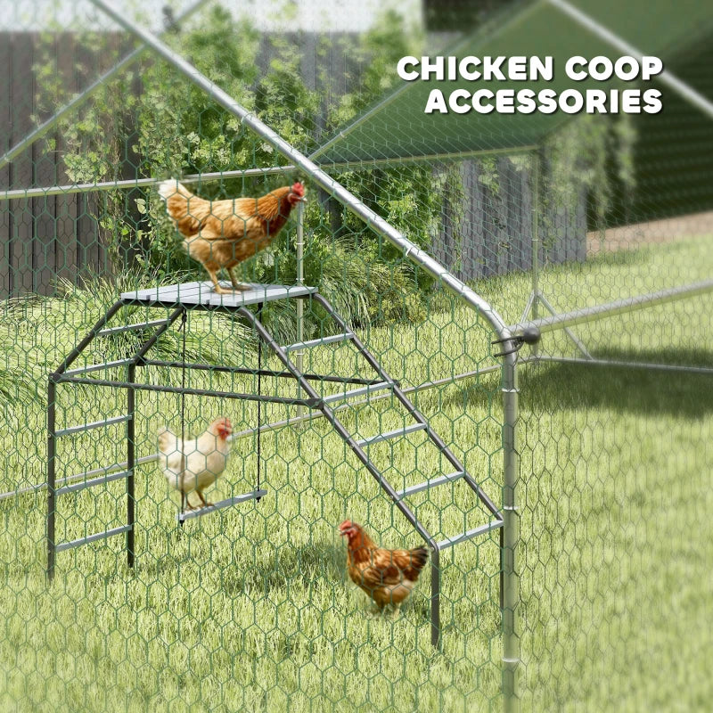 Chicken Coop Perches with Swing, Chicken Run Accessories Toy for Healthy & Happy, for Backyard Farm