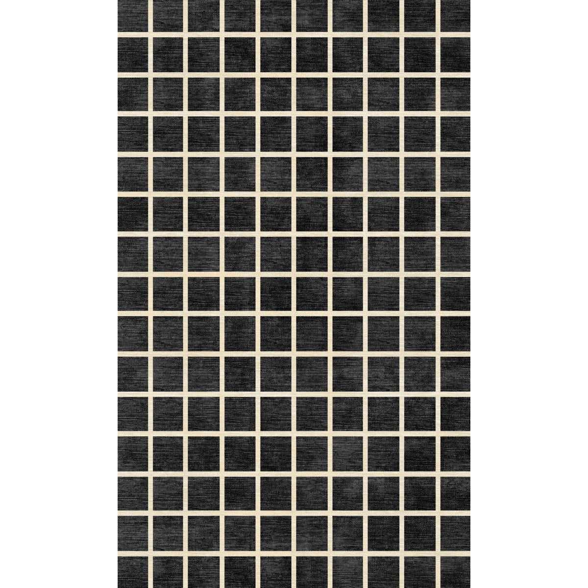 Caper Black Natural Checkered Rug 