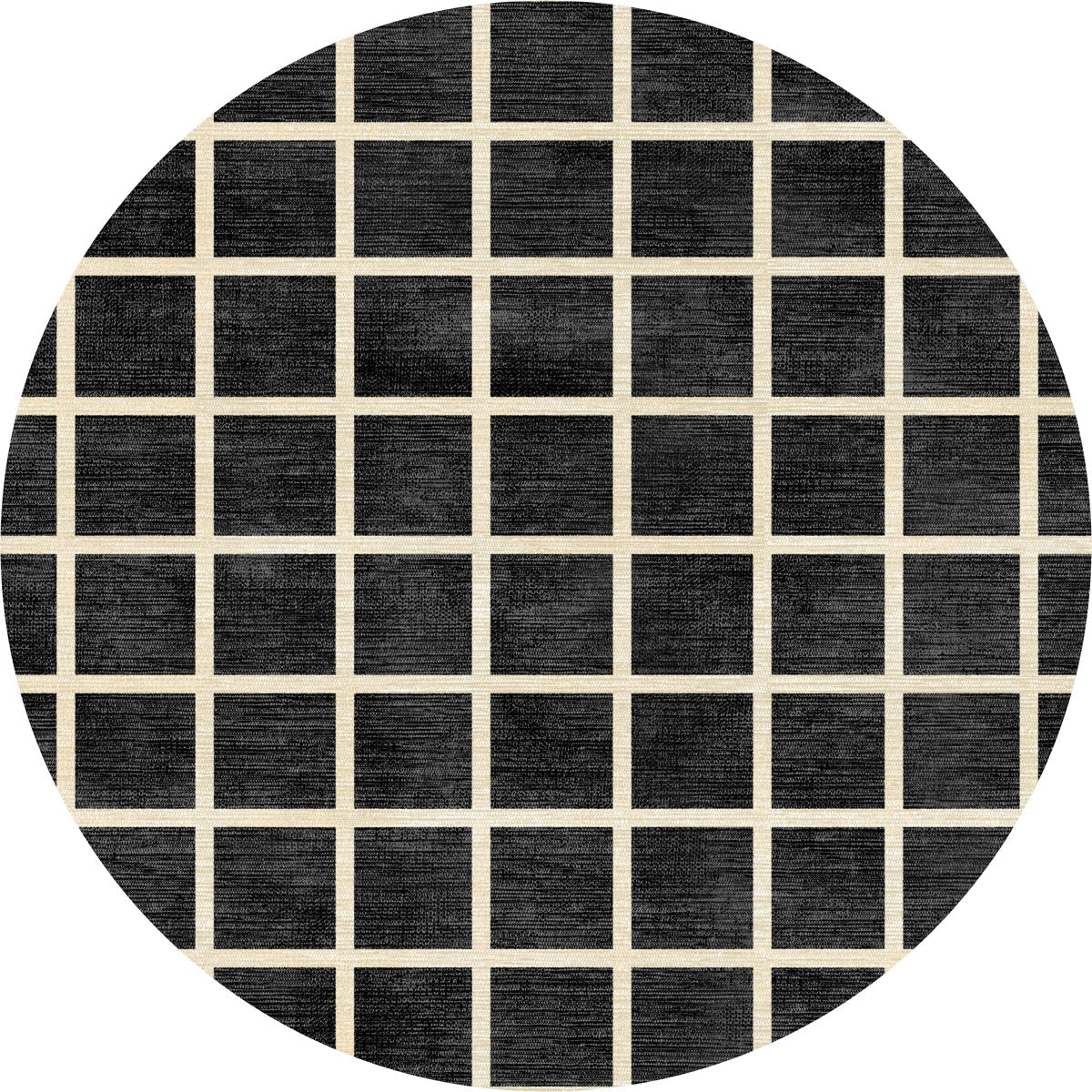 Caper Black Natural Checkered Rug 