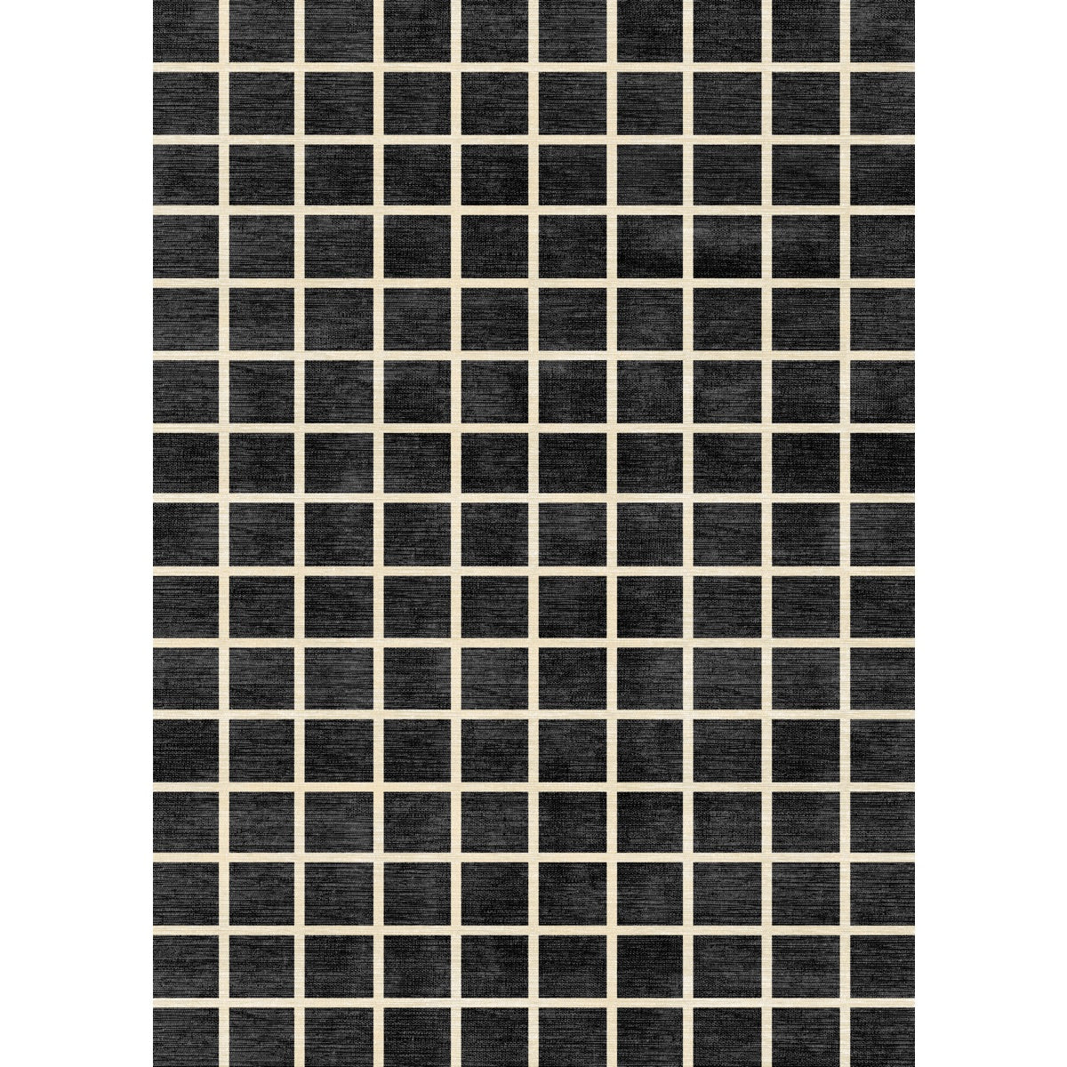 Caper Black Natural Checkered Rug 