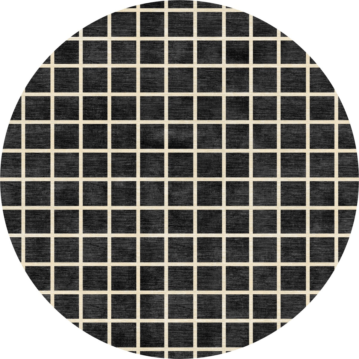 Caper Black Natural Checkered Rug 