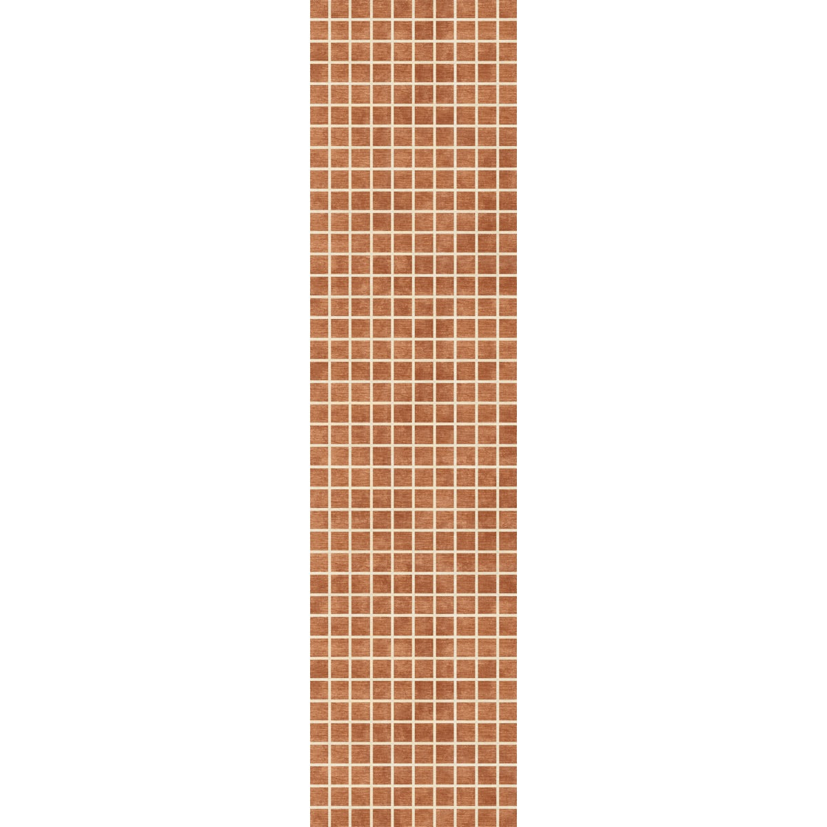 Caper Orange Natural Checkered Rug 