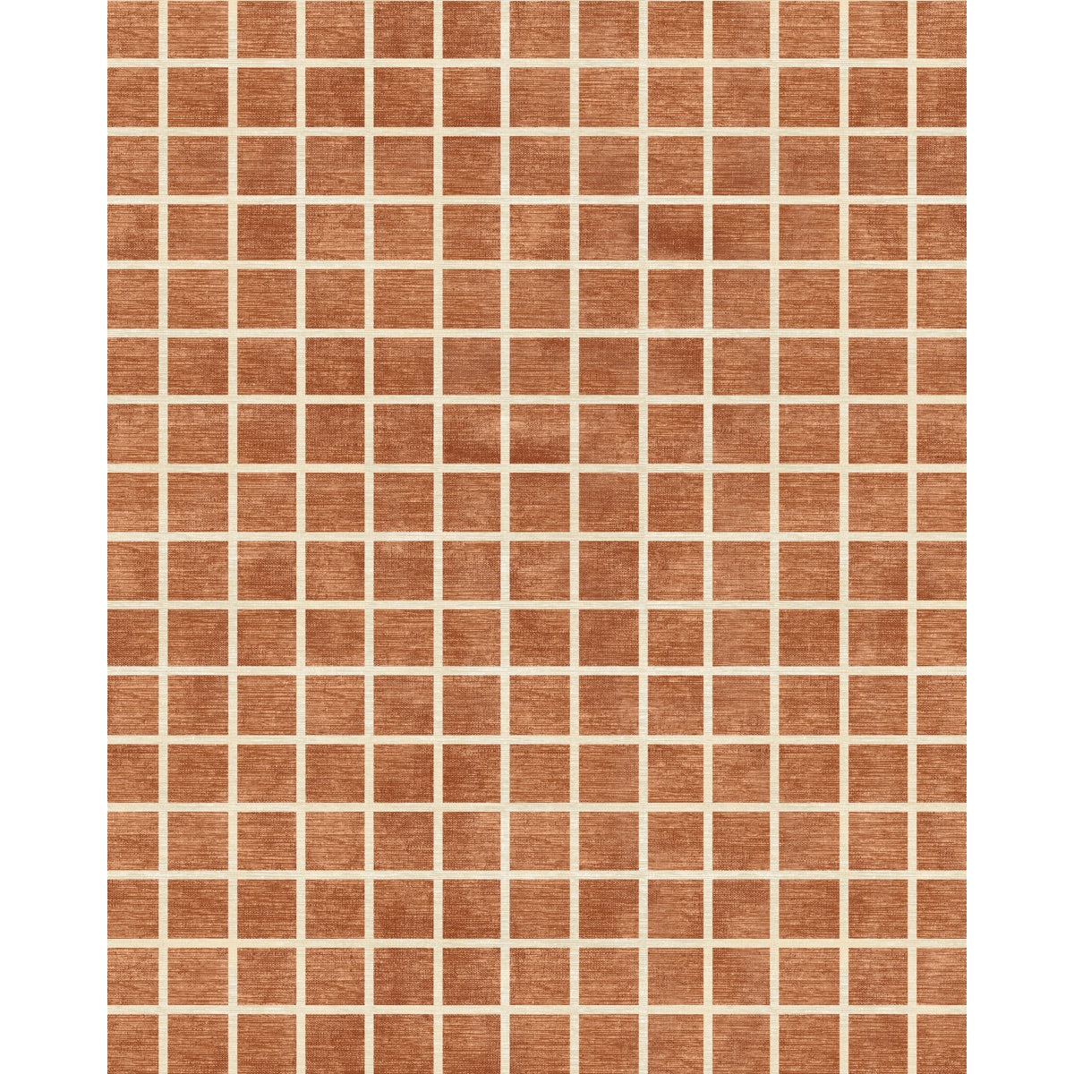 Caper Orange Natural Checkered Rug 