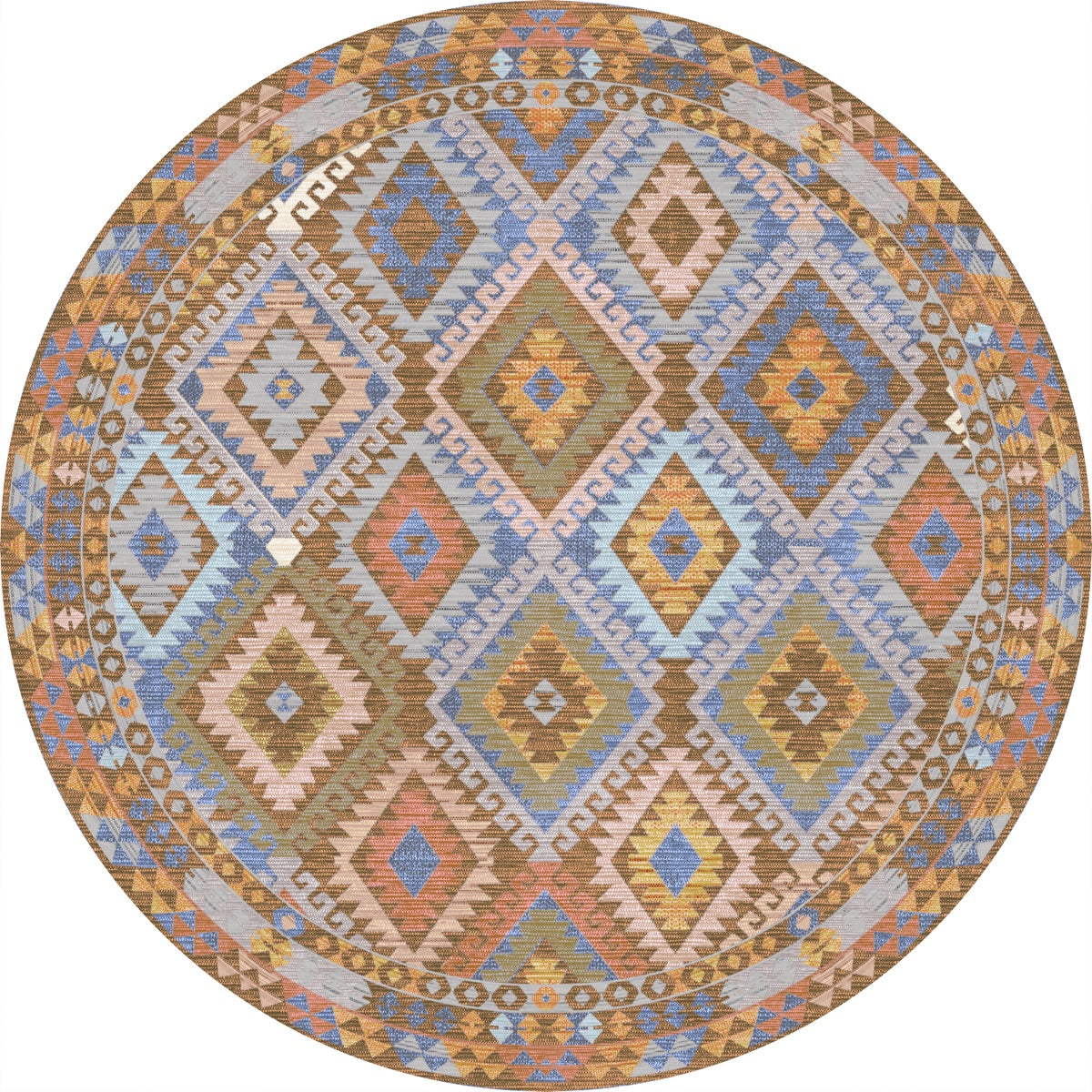 Assania Blue Brown Multi Rug 