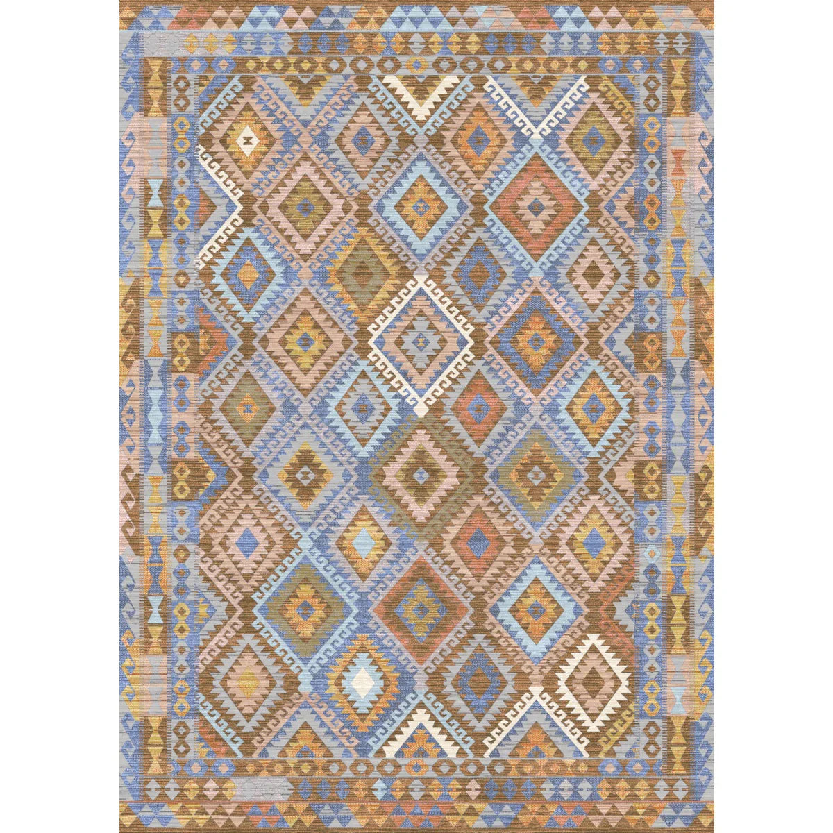 Assania Blue Brown Multi Rug 