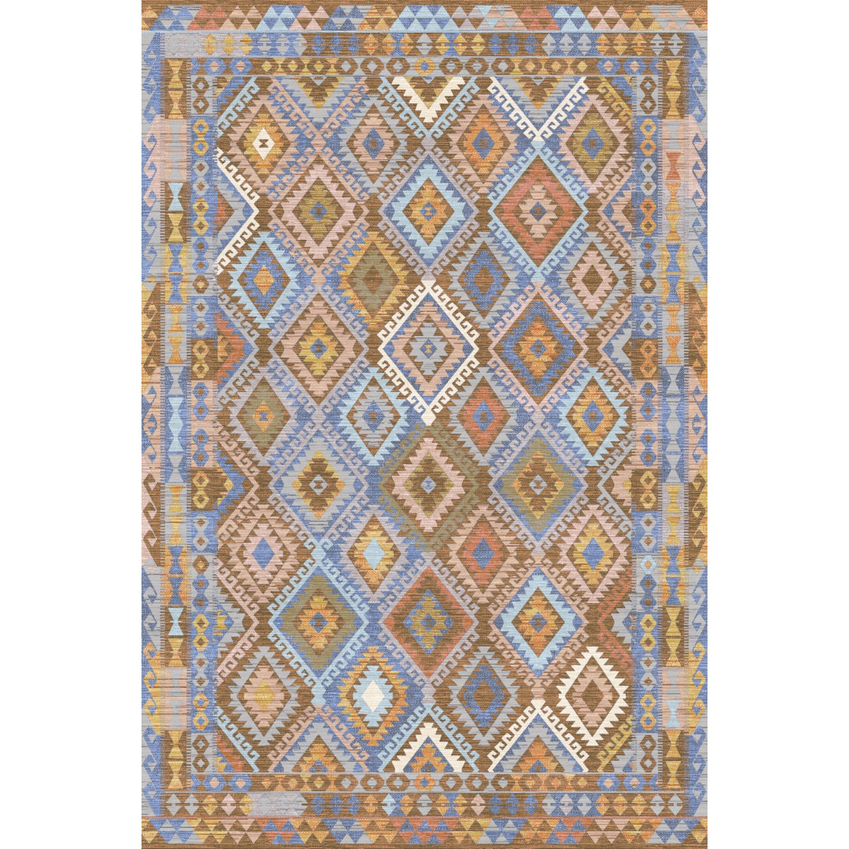 Assania Blue Brown Multi Rug 