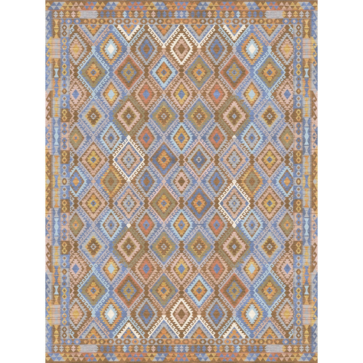 Assania Blue Brown Multi Rug 