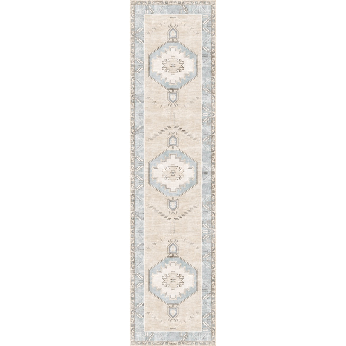 Barbara Light Blue Beige Rug 