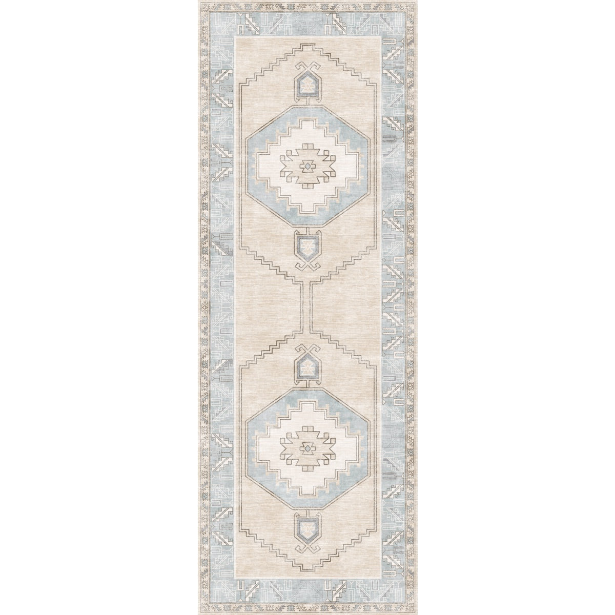Barbara Light Blue Beige Rug 