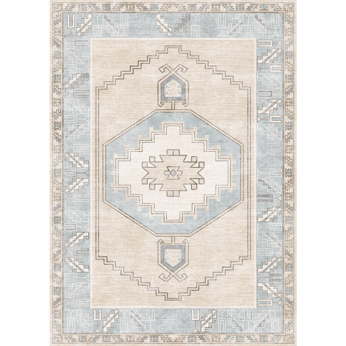 Barbara Light Blue Beige Rug 