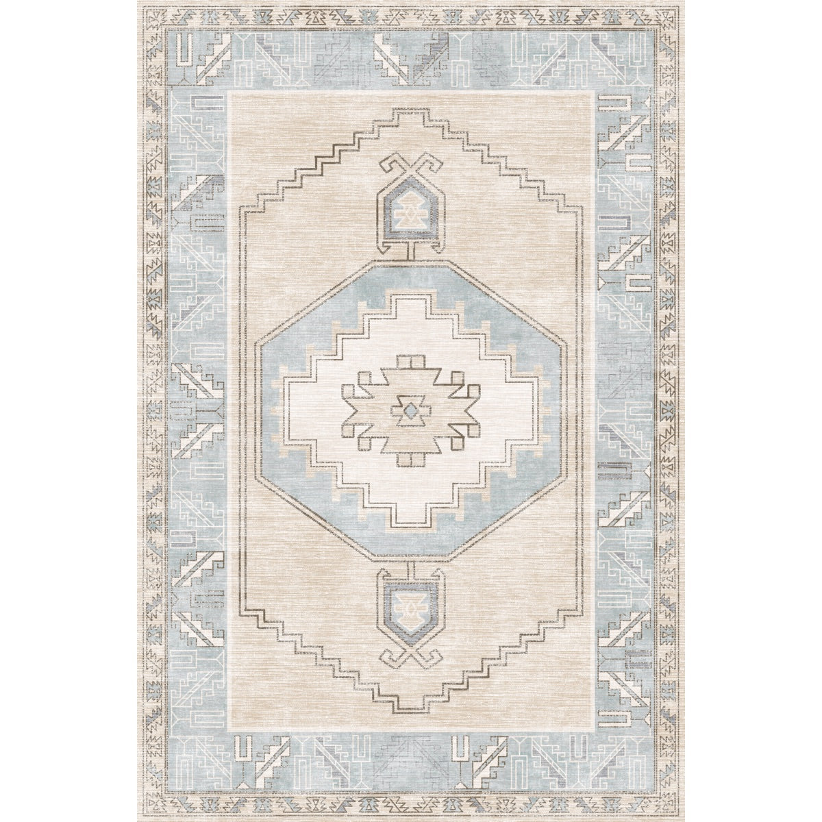 Barbara Light Blue Beige Rug 