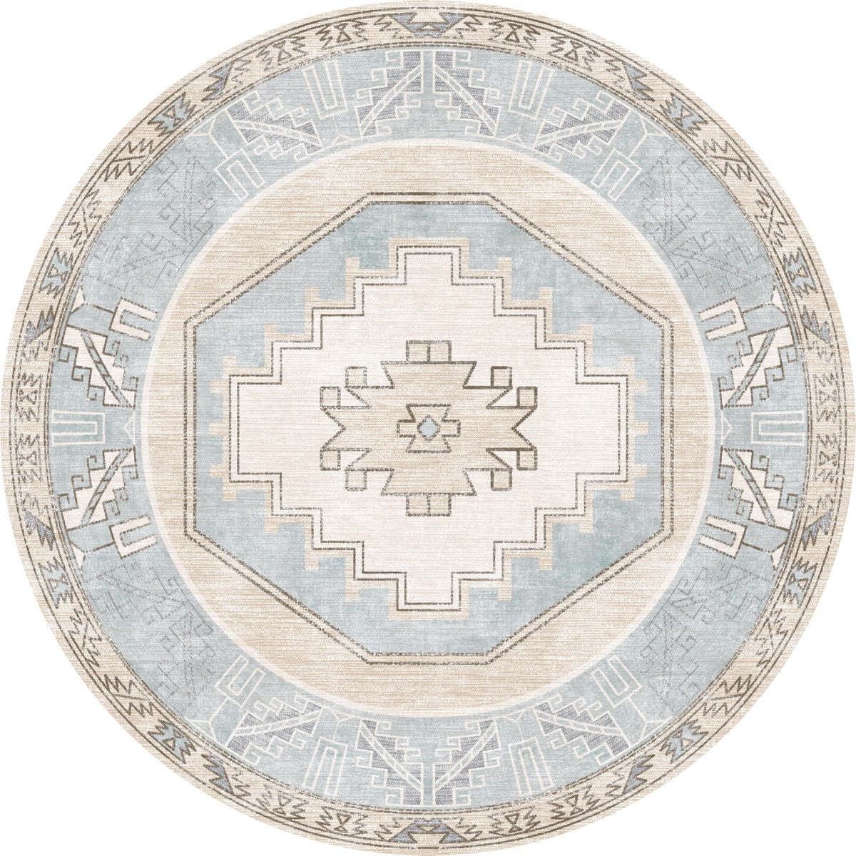 Barbara Light Blue Beige Rug 