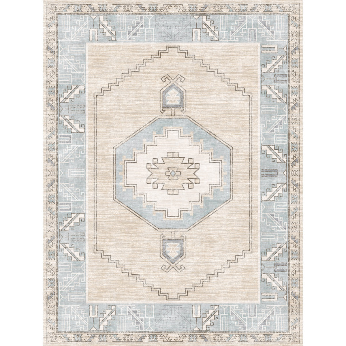 Barbara Light Blue Beige Rug 