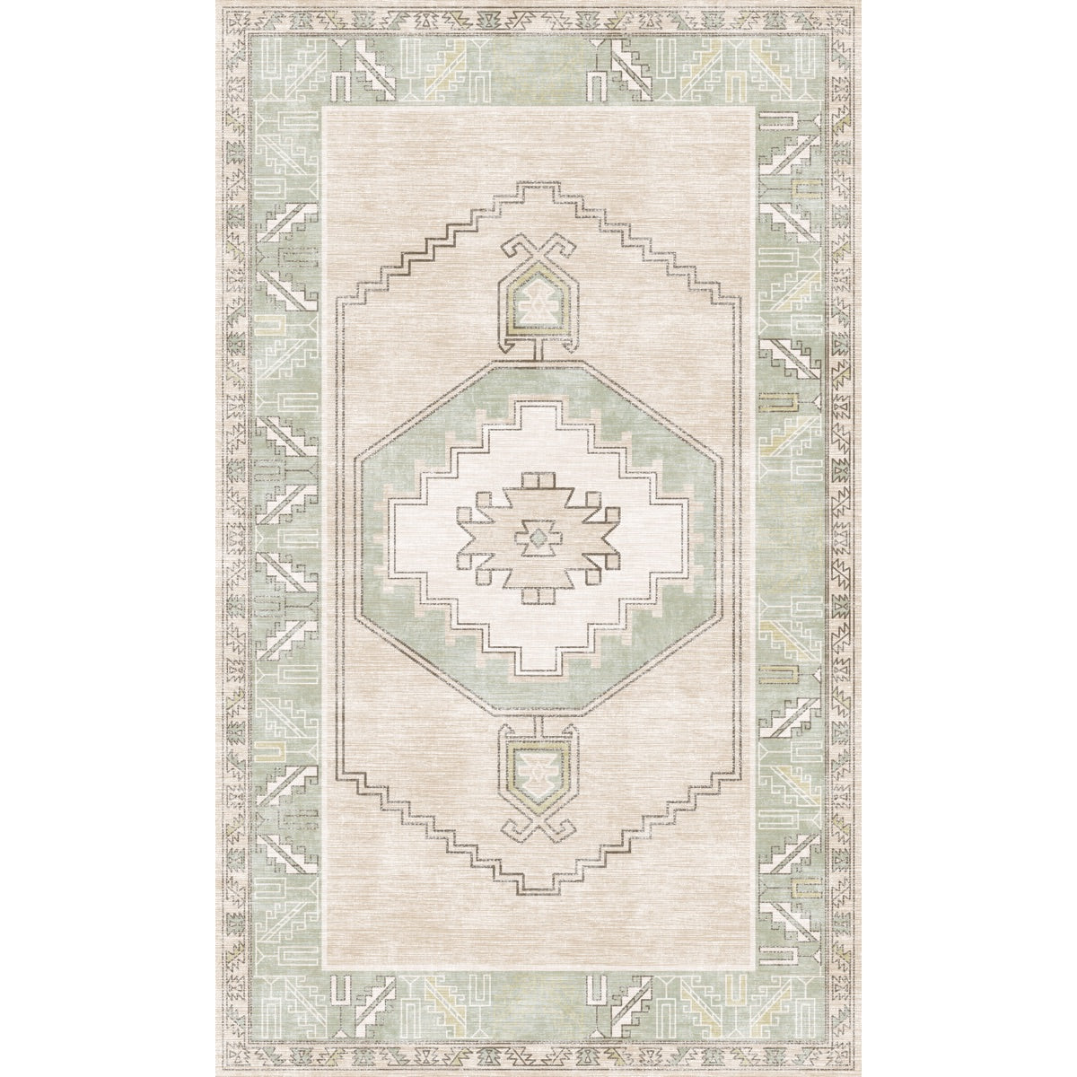 Barbara Light Green Beige Rug 