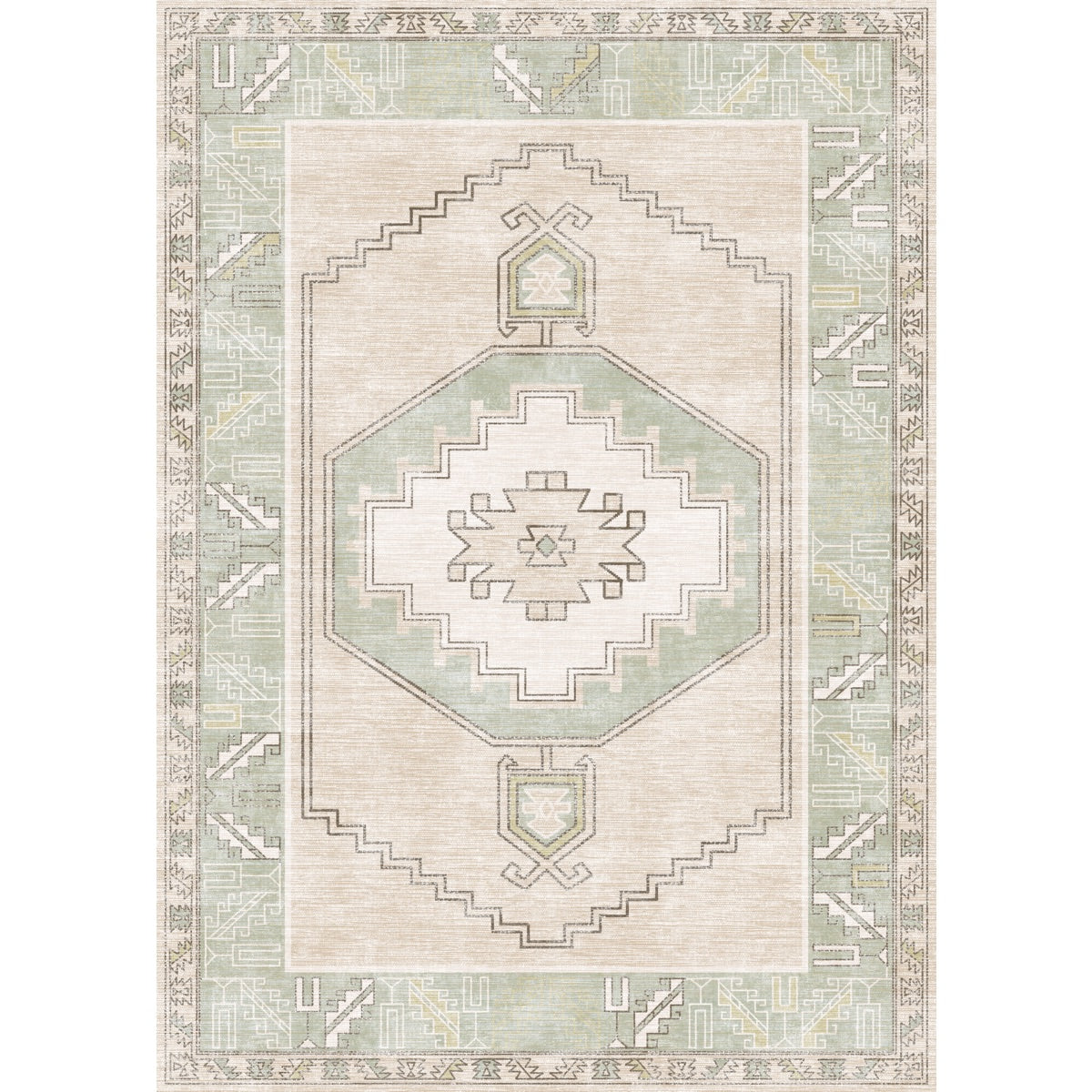 Barbara Light Green Beige Rug 