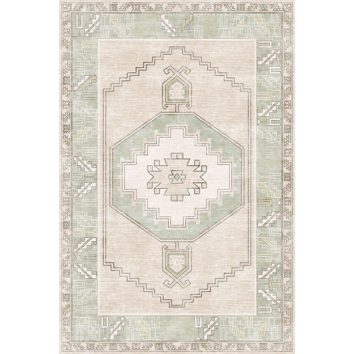 Barbara Light Green Beige Rug 