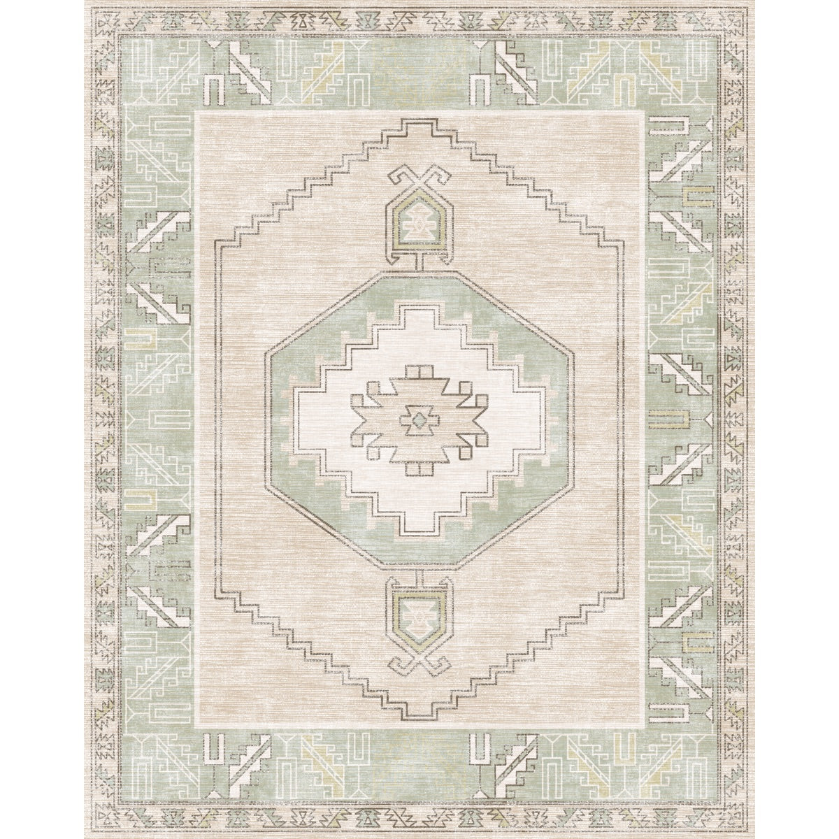 Barbara Light Green Beige Rug 