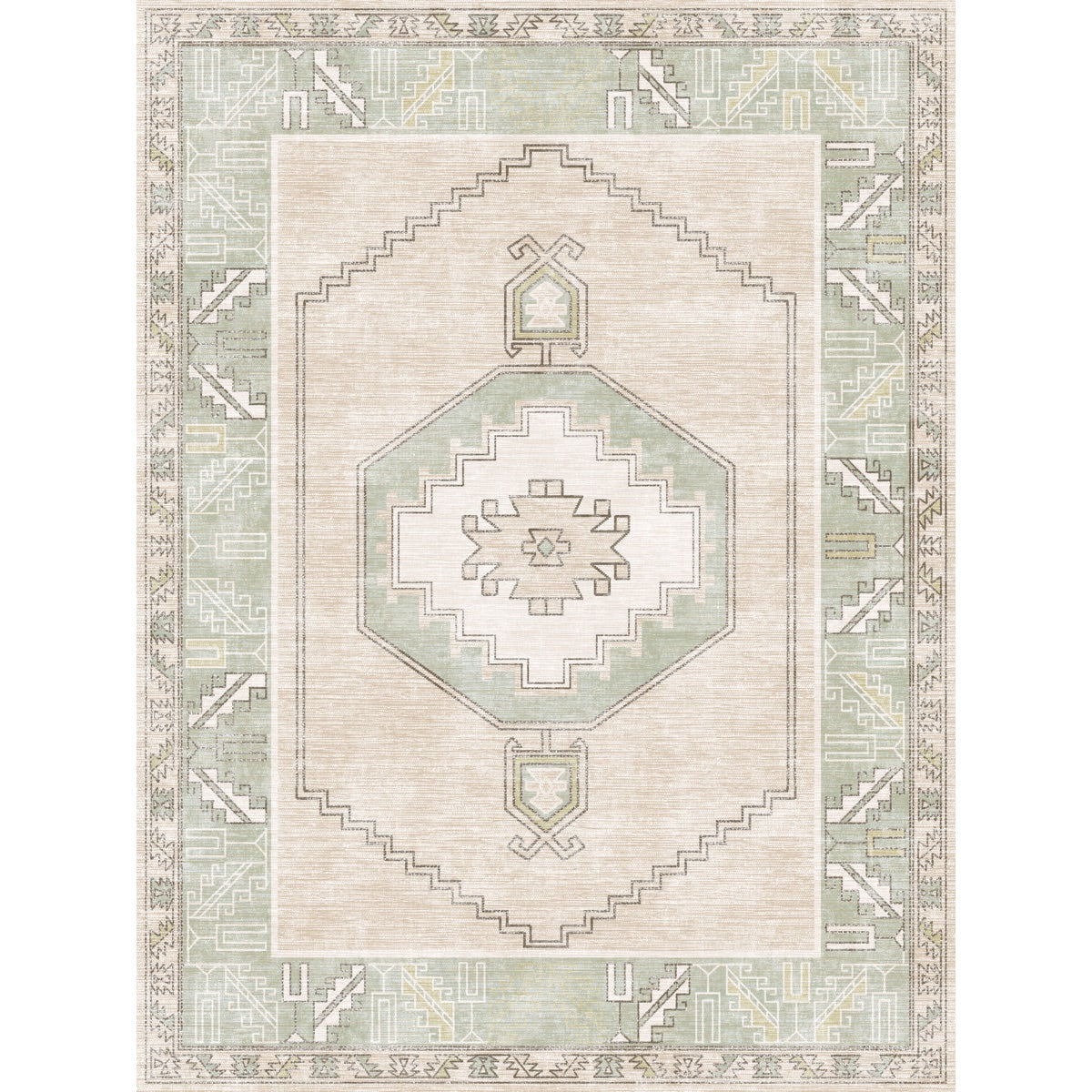 Barbara Light Green Beige Rug 