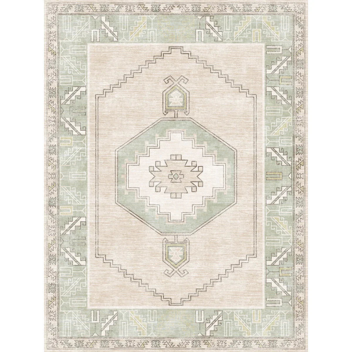 Barbara Light Green Beige Rug 