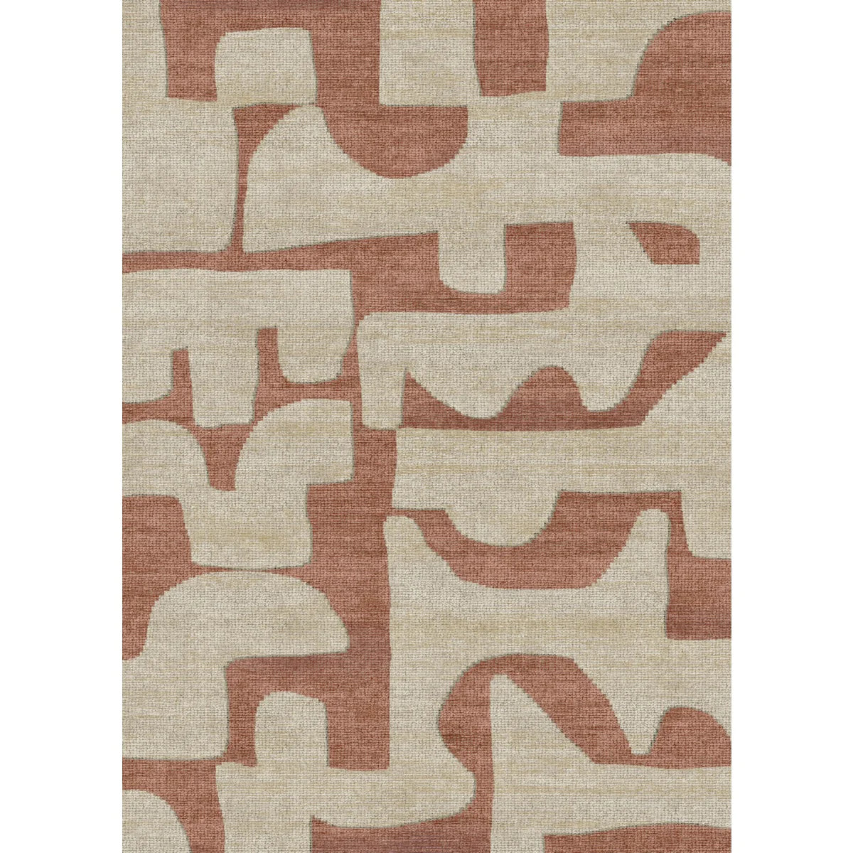 Puzla Orange Natural Rug 