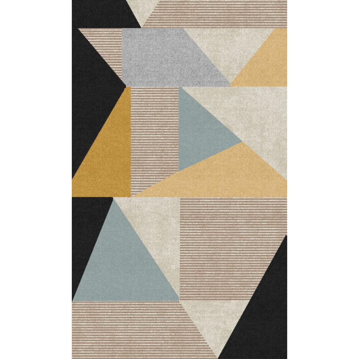 Mizza Black Yellow Multicolor Rug 