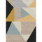 Mizza Black Yellow Multicolor Rug – Modern Geometric Machine Washable or Premium Linen Rug for Living Room & Bedroom