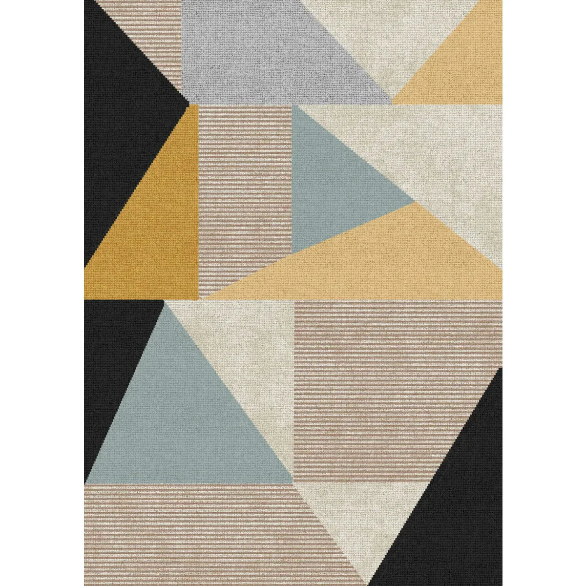 Mizza Black Yellow Multicolor Rug 
