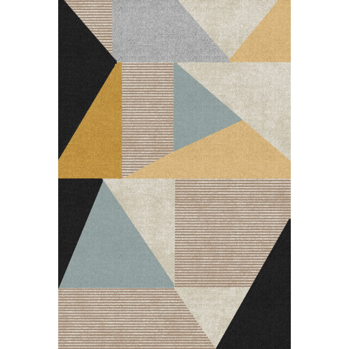 Mizza Black Yellow Multicolor Rug 