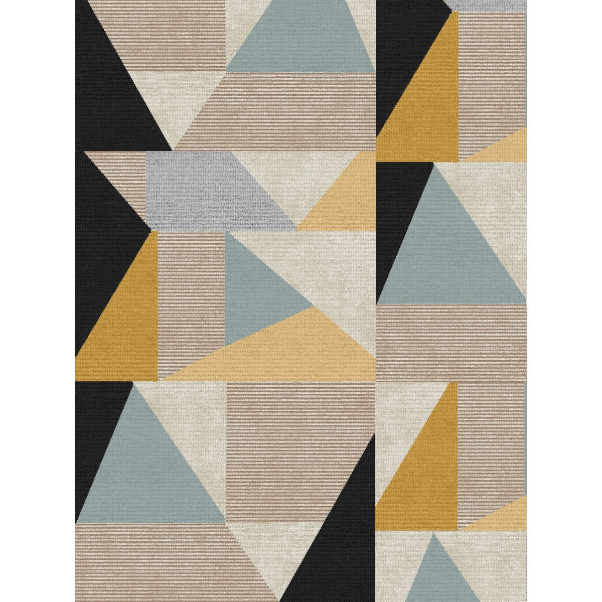 Mizza Black Yellow Multicolor Rug 