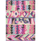 Fafela Pink Purple Multicolor Rug – Modern Artsy Design, Machine Washable or Premium Linen, Stylish Centerpiece for Living Rooms & Bedrooms