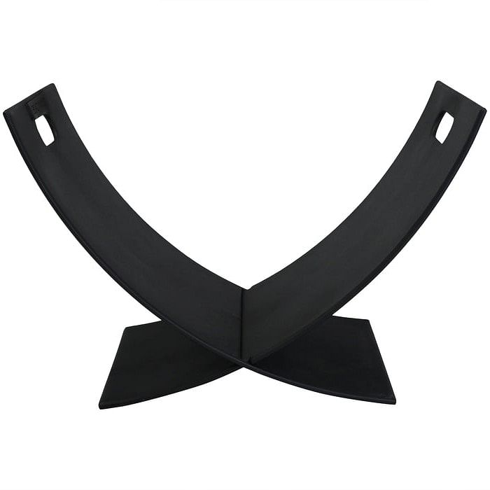 Black Indoor/Outdoor 30 inch Steel Powder Coated Firewood Log Storage Rack - Free Shipping 