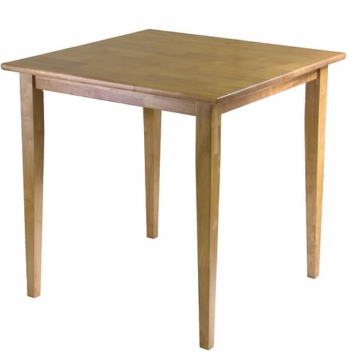 Solid Wood Shaker Style Square Dining Table in Light Oak Finish - Free Shipping 